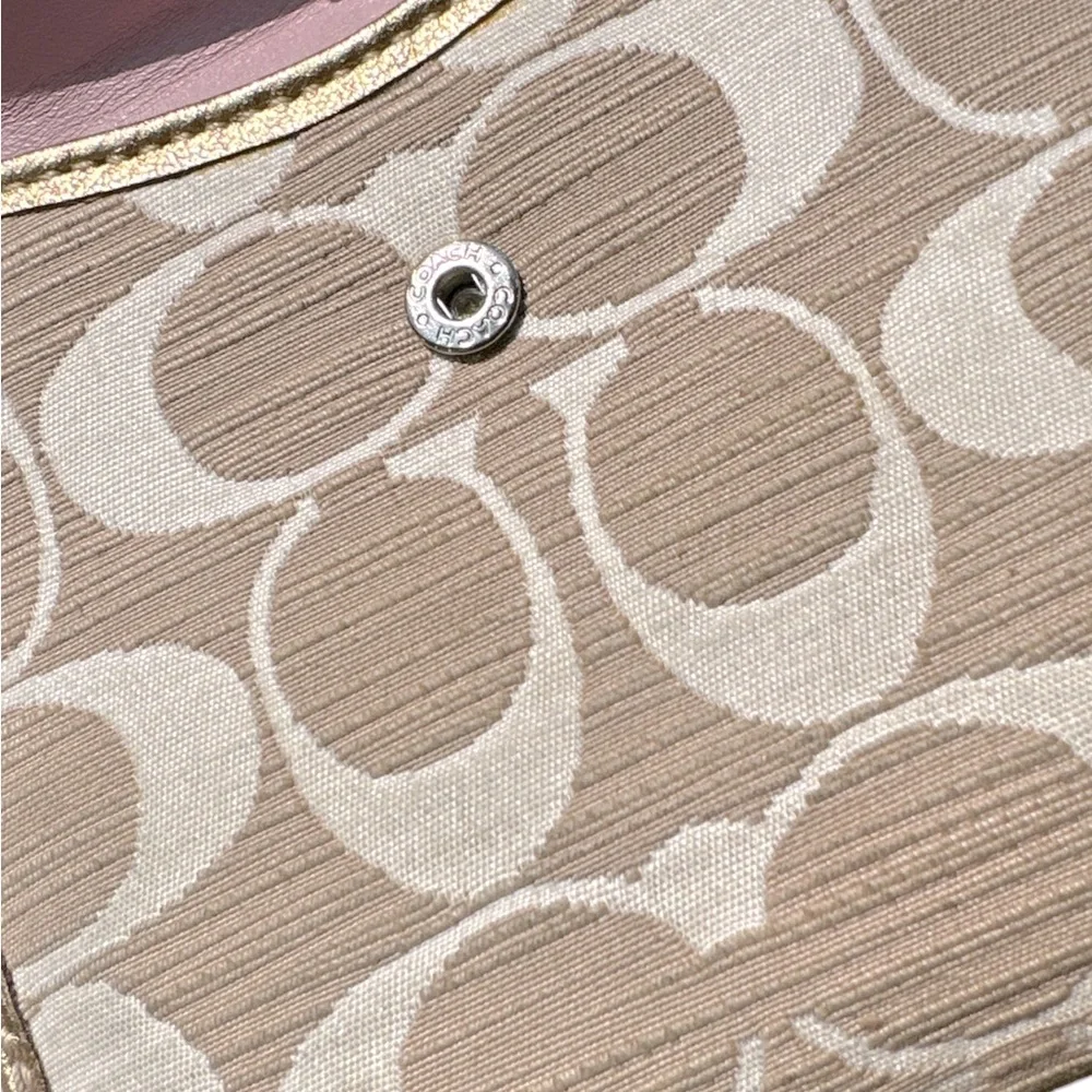 EUC Gold Shimmery Coach Wallet - Picture 7 of 11